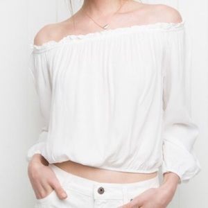 NEW WITH TAGS BRANDY OFF THE SHOULDER TOP WHITE
